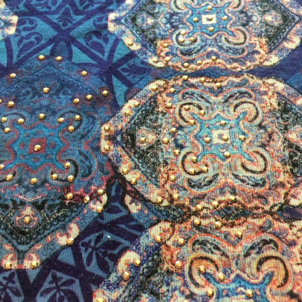 World Unity Blue Top with Rhinestones - Picture 3 of 5